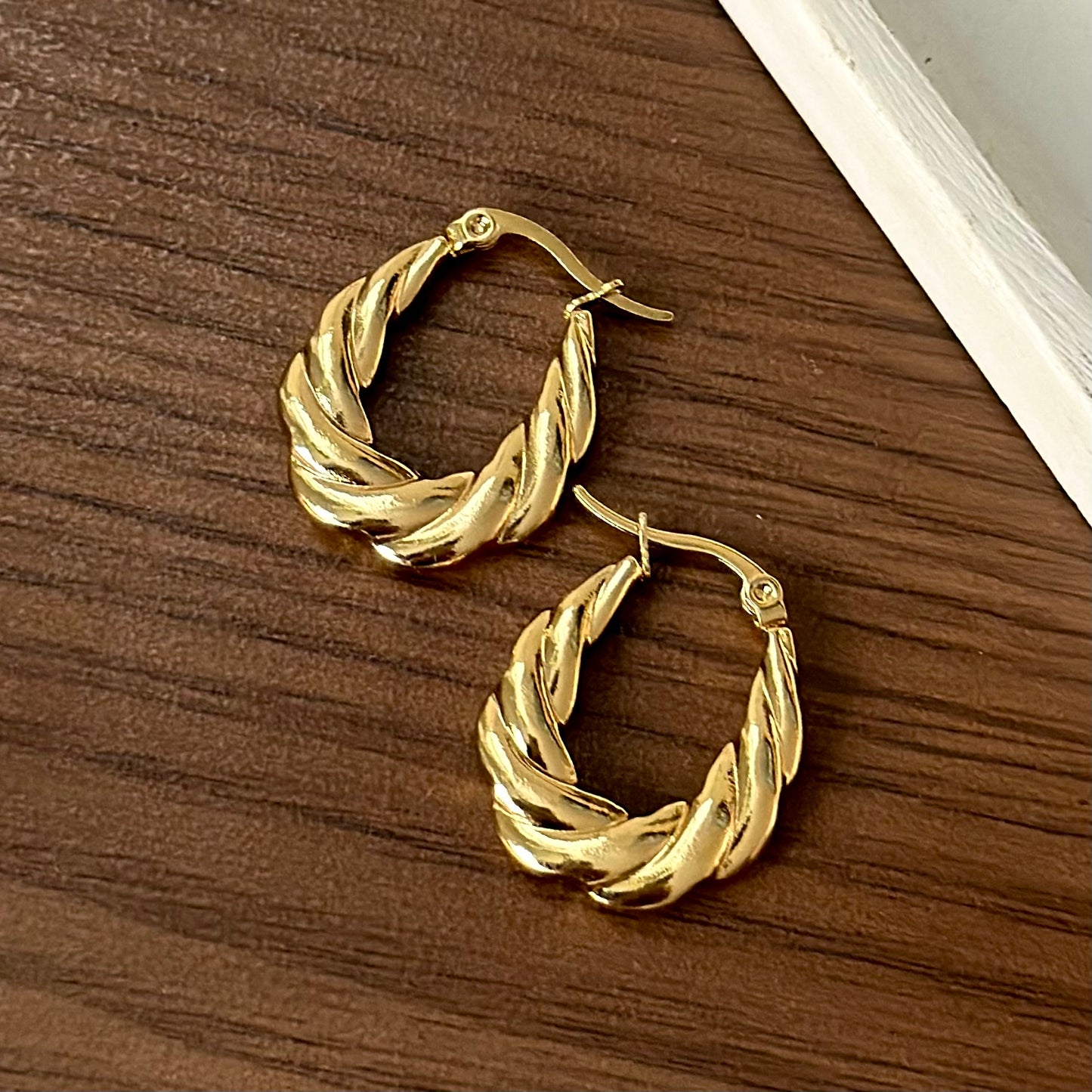 Argollas Croissant en Acero