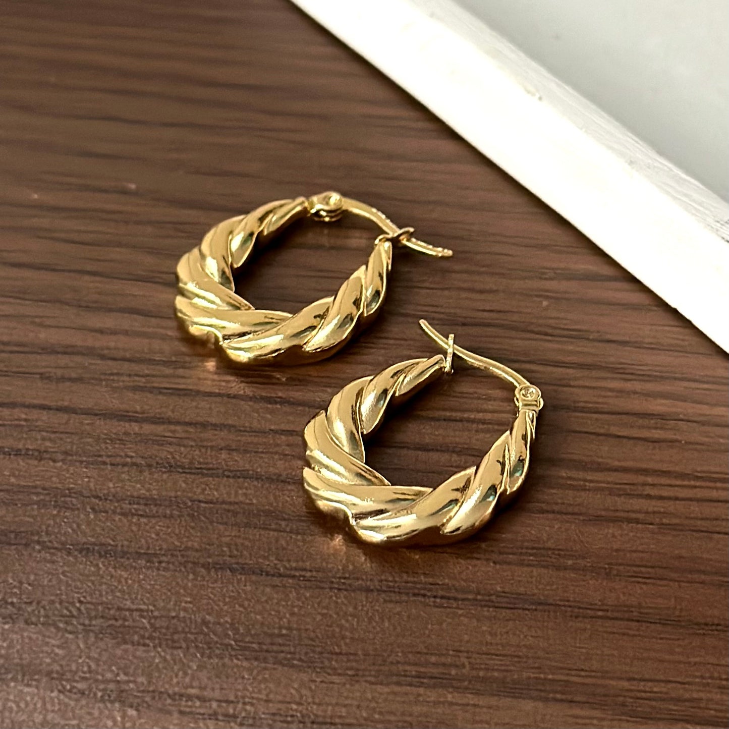 Argollas Croissant en Acero