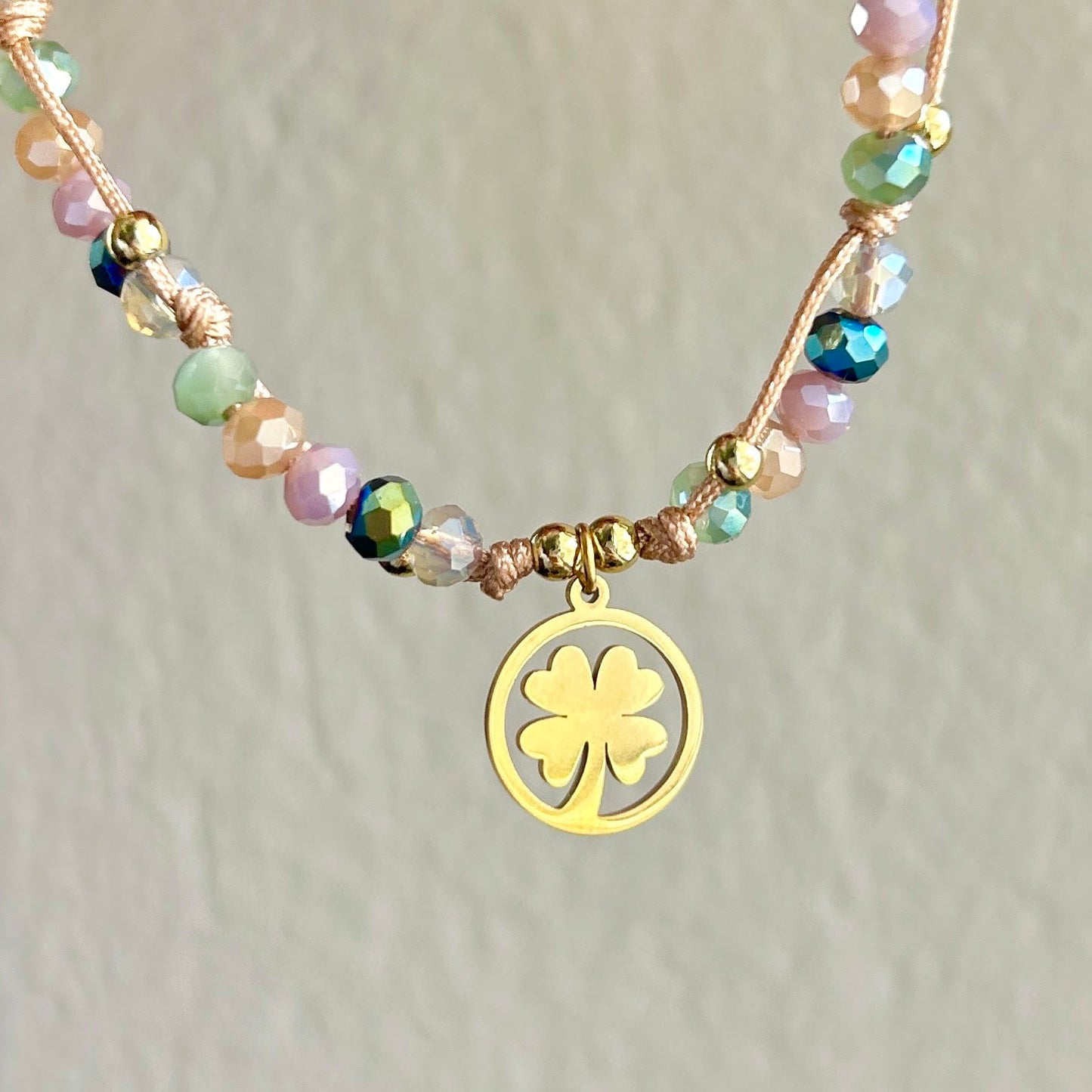 Pulsera Muranos Pasteles en Acero