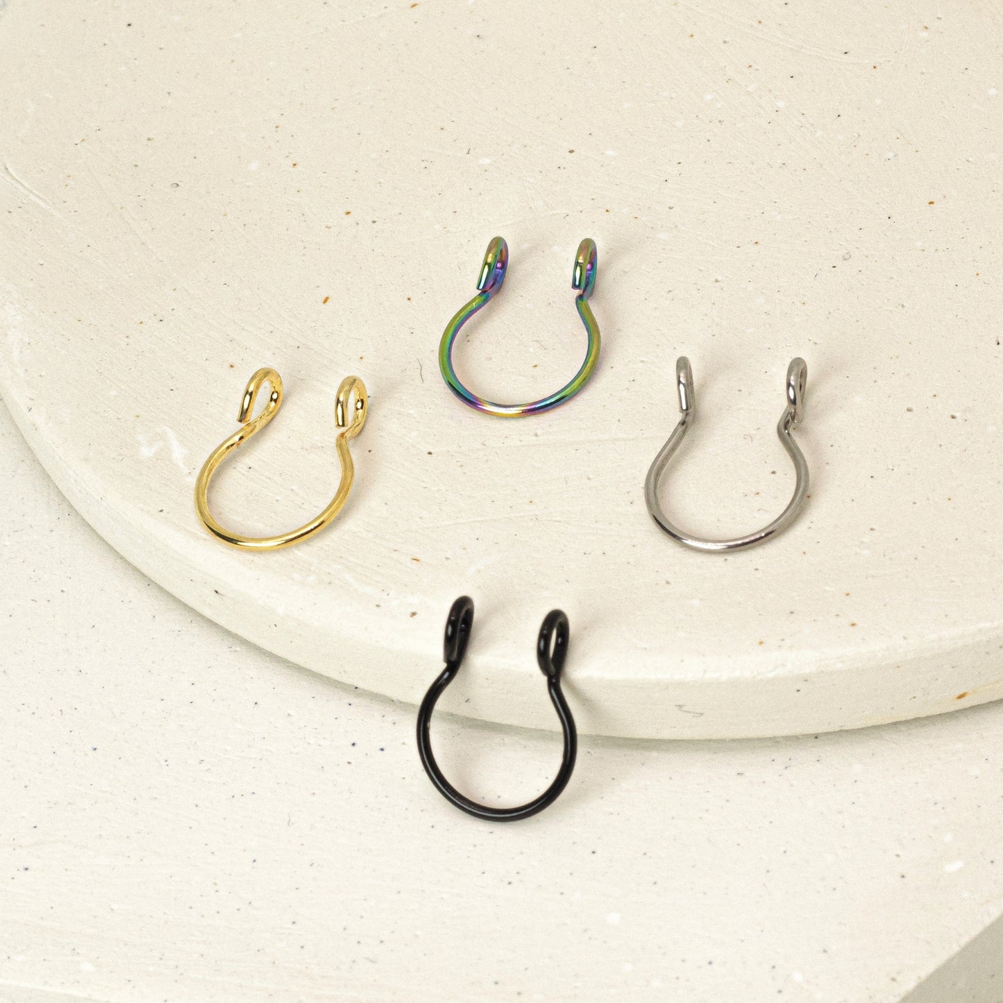 Fake Piercing Septum Aro en Acero
