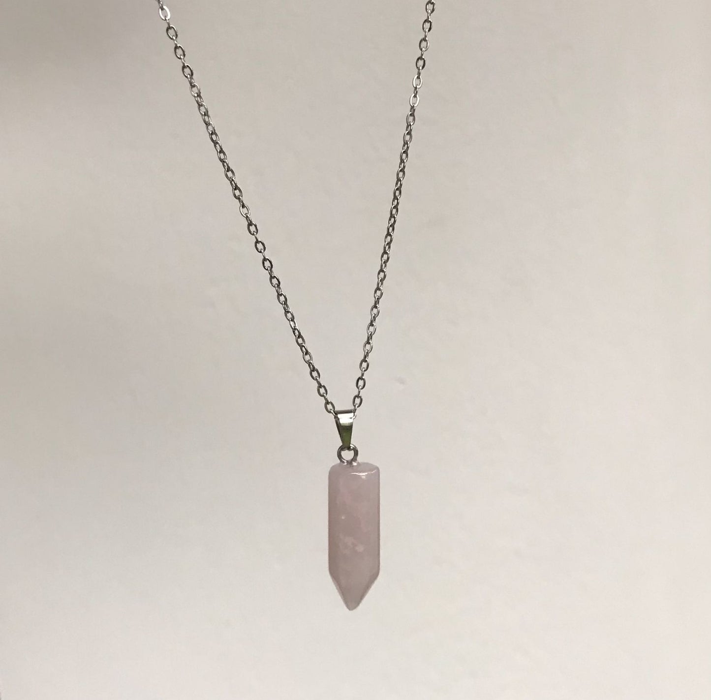 Collar Cuarzo Natural Rosado