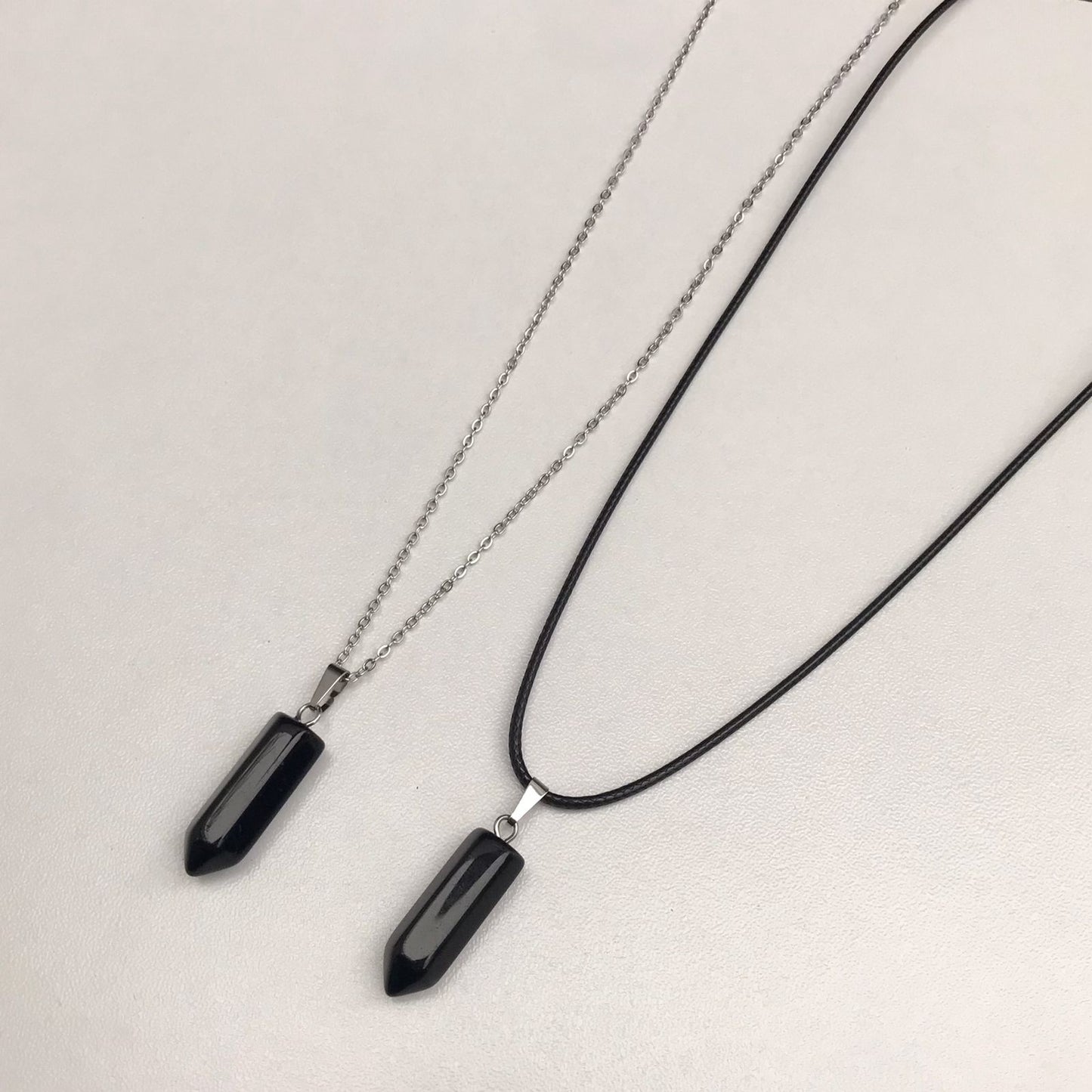 Collar Cuarzo Natural Negro - Onyx