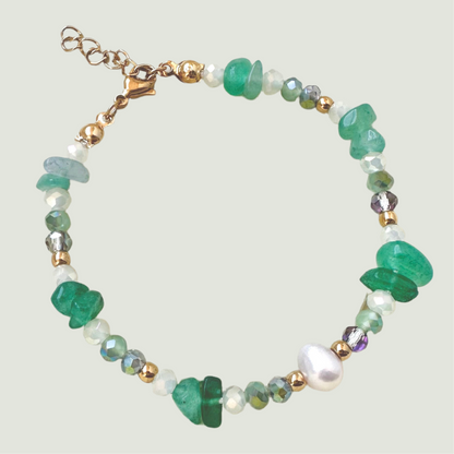 Pulsera Jade Perla en Acero