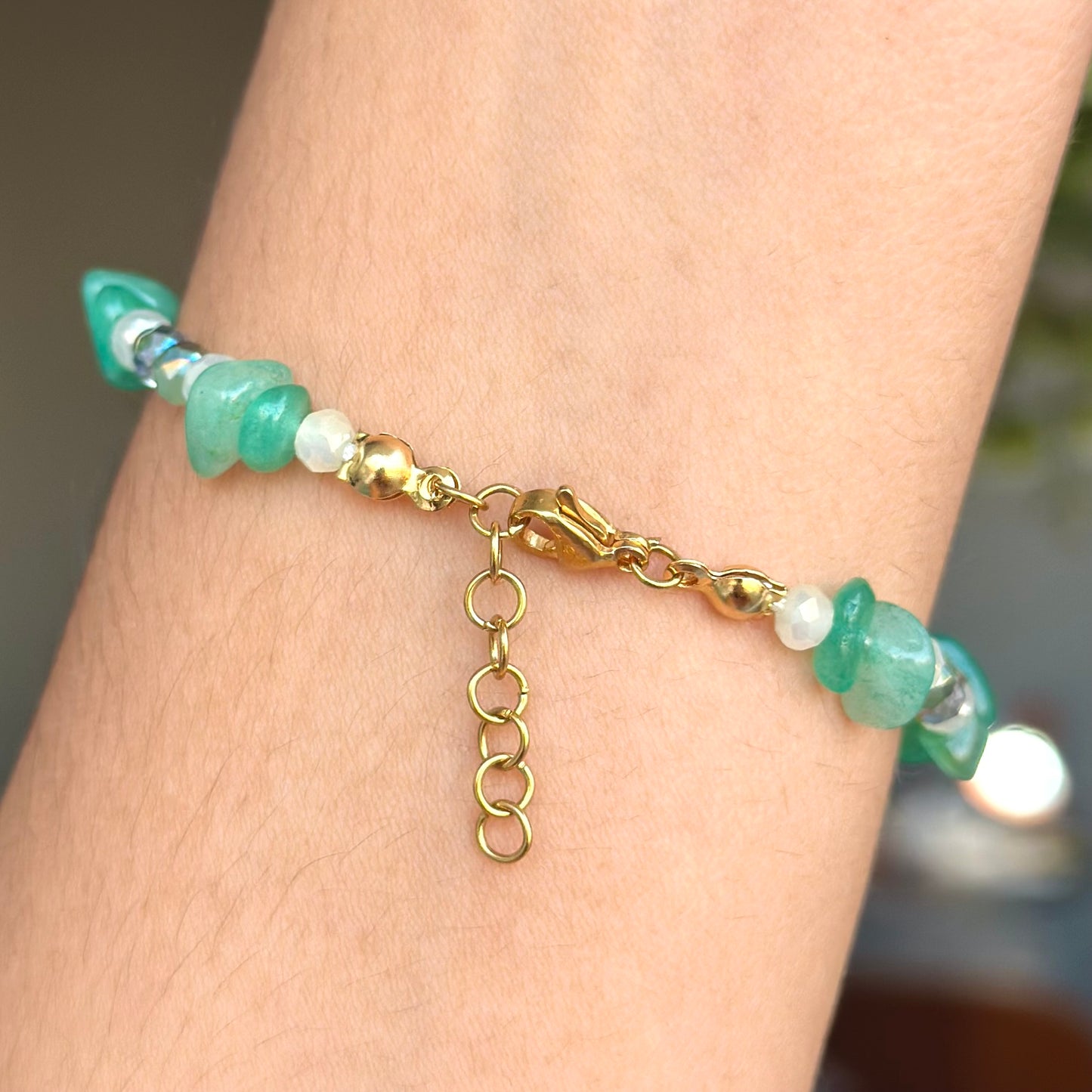 Pulsera Jade Perla en Acero