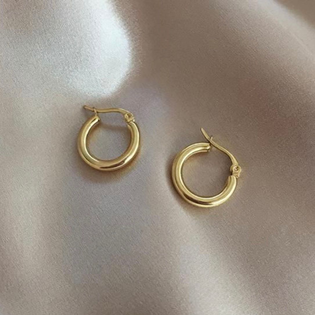 Argollas Tubulares en Acero Dorado