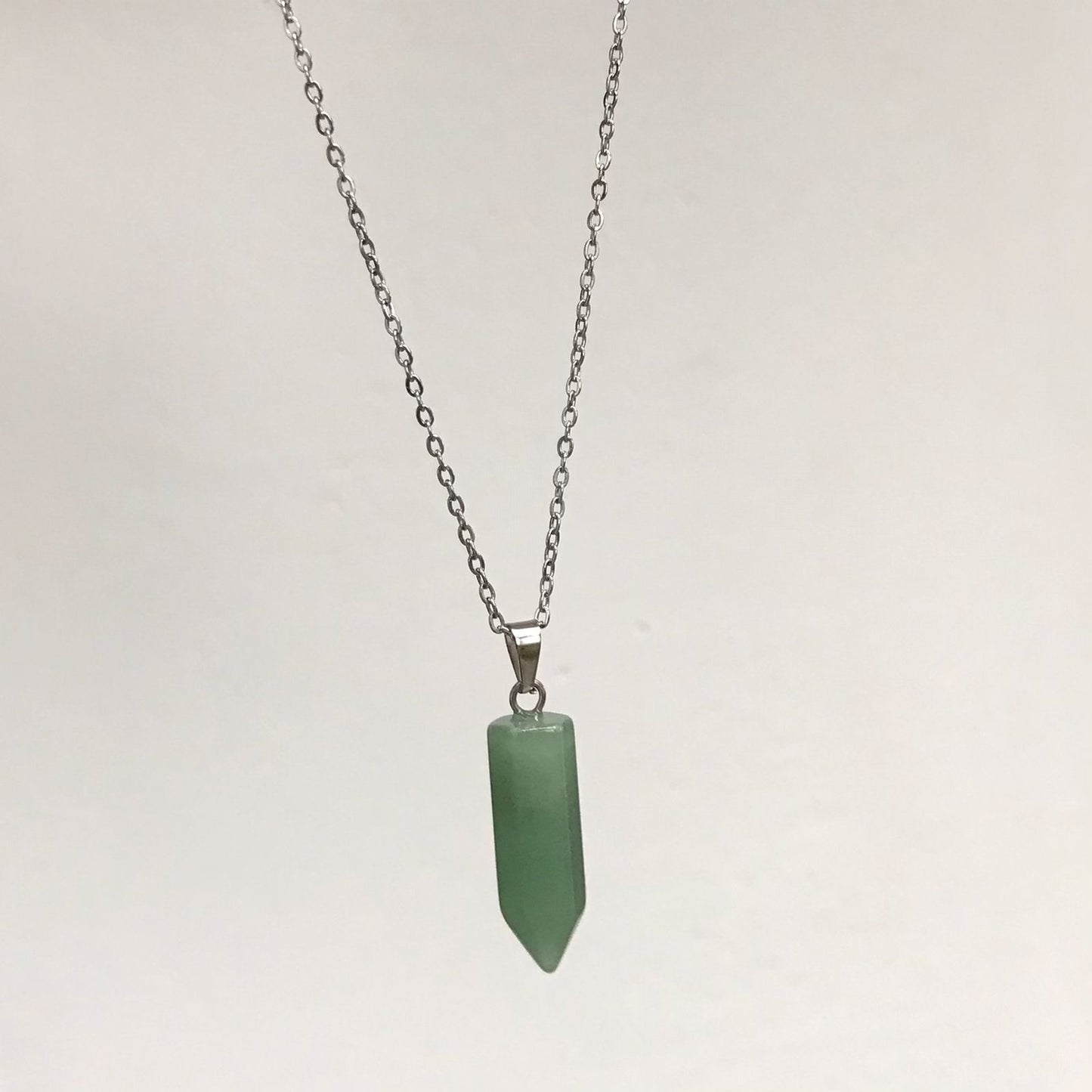 Collar Cuarzo Natural  Verde - Jade