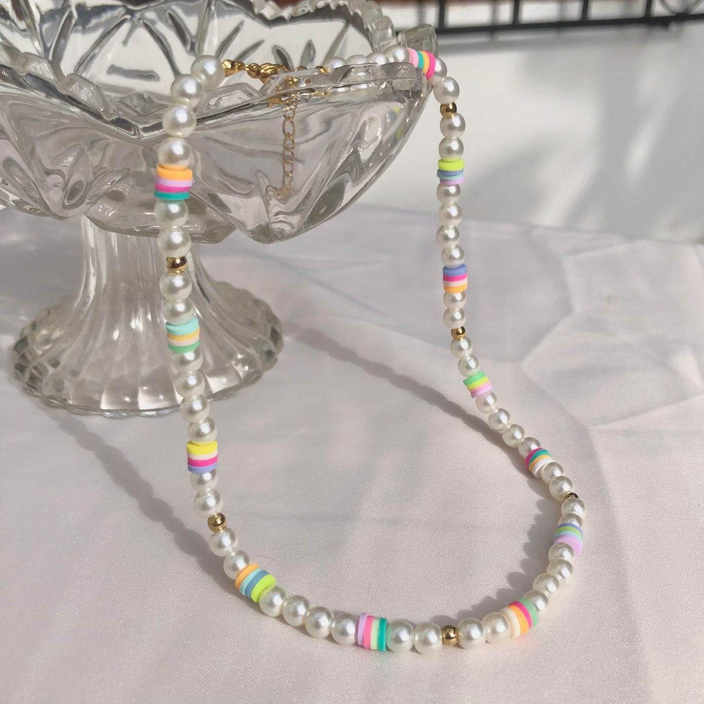 Collar Pearls Rainbow en Acero