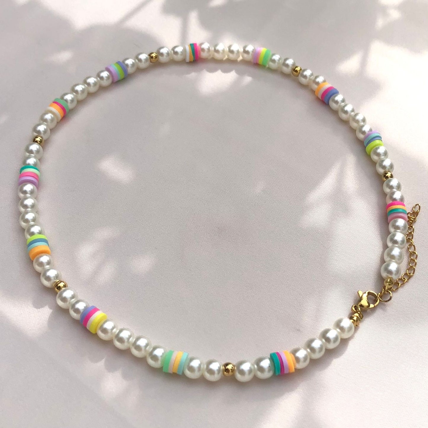 Collar Pearls Rainbow en Acero