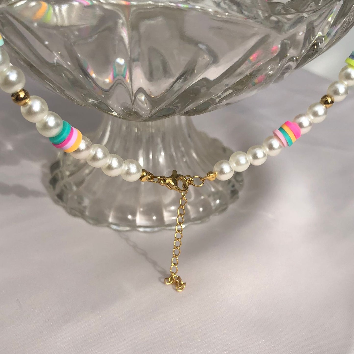 Collar Pearls Rainbow en Acero