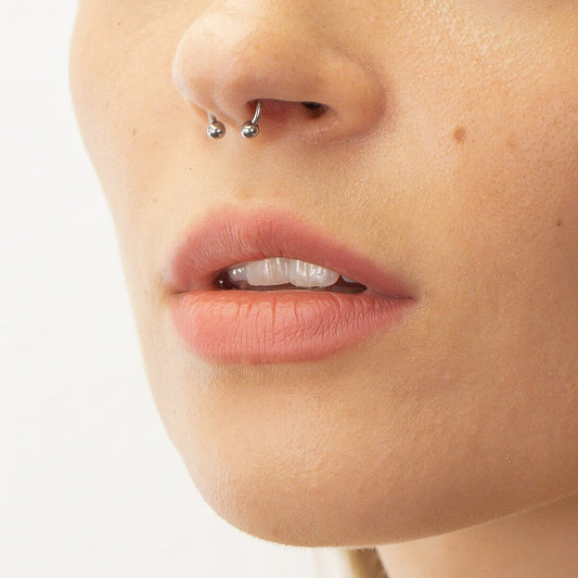 Piercing Septum U en Acero Plateado